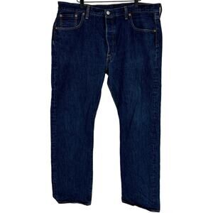 Levis 501 Original Fit Men's Jeans Dark Wash Non Stretch Button Fly 40 x 32